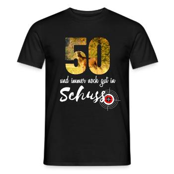 Jäger 50.Geburstag Geschenk - Männer T-Shirt - Schwarz - Vorne - AI Model Male 178 light (178cm)
