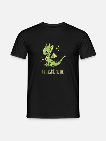 Hausdrache. Stark, Mutig und Unbesiegbar. Drache - Männer T-Shirt - Schwarz