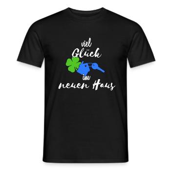 Geschenk zu Hauseinweihung und Richtfest - Männer T-Shirt - Schwarz - Vorne - AI Model Male 178 light (178cm)
