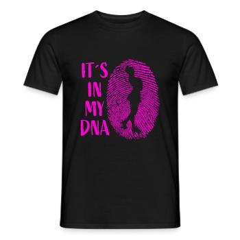 It´s in my DNA - Rollkunstlauf Rollschuh Pirouette - Männer T-Shirt - Schwarz - Vorne - AI Model Male 178 light (178cm)