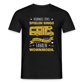 Normale Opas spielen Bingo Opa Camping Geschenk - Männer T-Shirt - Schwarz - Vorne - AI Model Male 178 light (178cm)