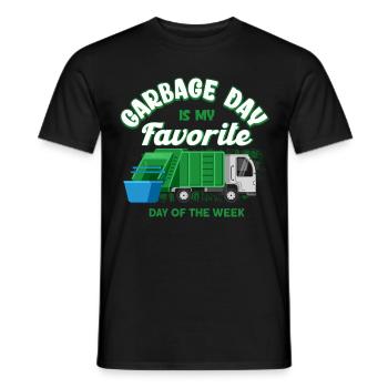 Garbage truck birthday garbage truck - Men's T-Shirt - black - Front - AI Model Male 178 light (178cm)