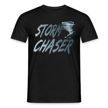 Storm cyclone for a storm chaser - Men's T-Shirt - black - Front - AI Model Male 178 light (178cm)