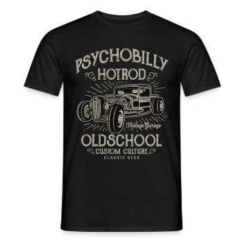 OLDSCHOOL HOTROD - Hotrod Shirt Design - T-shirt uomo - nero - Fronte - AI Model Male 178 light (178cm)