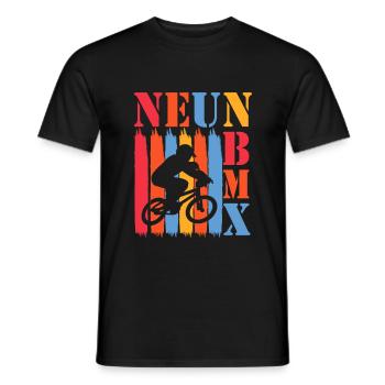 9 Jahre Bmx 9 Geburtstag Fahrrad Kindergeburtstag - Männer T-Shirt - Schwarz - Vorne - AI Model Male 178 light (178cm)