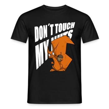 lustiges Eichhörnchen Sprüche Männer Comic Shirt - Männer T-Shirt - Schwarz - Vorne - AI Model Male 178 light (178cm)