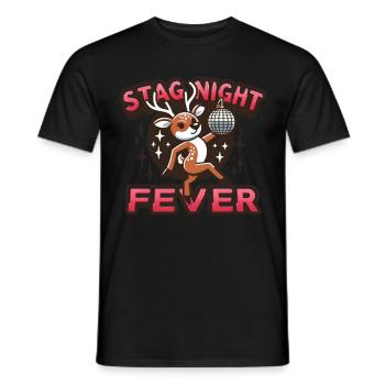 Junggesellenabschied Fever Disco Hirsch Spaß - Männer T-Shirt - Schwarz - Vorne - AI Model Male 178 light (178cm)