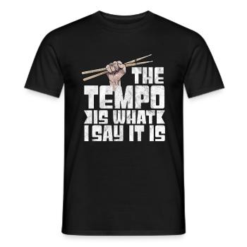 Batterie Musique Drum'n'bass Batterie Tempo Rock - T-shirt homme - noir - Devant - AI Model Male 178 light (178cm)
