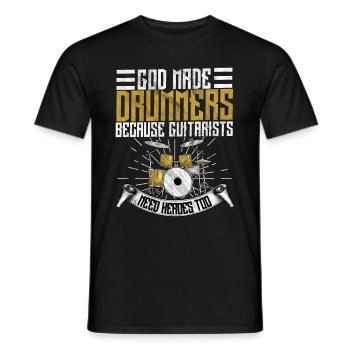 Tambours - T-shirt homme - noir - Devant - AI Model Male 178 light (178cm)