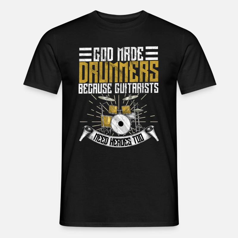 Schlagzeug - Männer T-Shirt - Schwarz