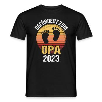 Befördert Zum Opa 2023 - Männer T-Shirt - Schwarz - Vorne - AI Model Male 178 light (178cm)
