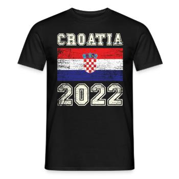 Croatia 2020 Croatia Flag - Men's T-Shirt - black - Front - AI Model Male 178 light (178cm)