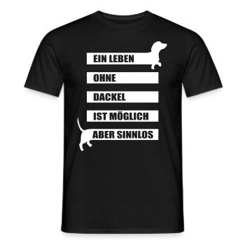 Dackel Geschenk Dackelbesitzer Dackel Spruch - Männer T-Shirt - Schwarz - Vorne - AI Model Male 178 light (178cm)