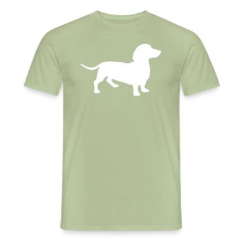 Teckel Cadeau Teckel Propriétaire Dachshund Dicton - T-shirt homme - vert sauge - Devant - AI Model Male 178 light (178cm)