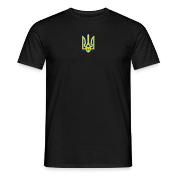 Panneaux du logo de l’Ukraine - T-shirt homme - noir - Devant - AI Model Male 178 light (178cm)