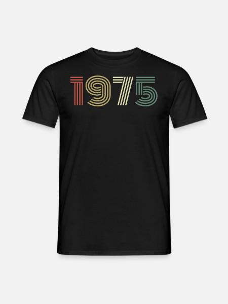 1975 Birthday Vintage 1975 Gift 1975 - Men's T-Shirt - black