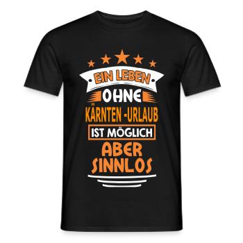 KÄRNTEN -URLAUB - Männer T-Shirt - Schwarz - Vorne - AI Model Male 178 light (178cm)