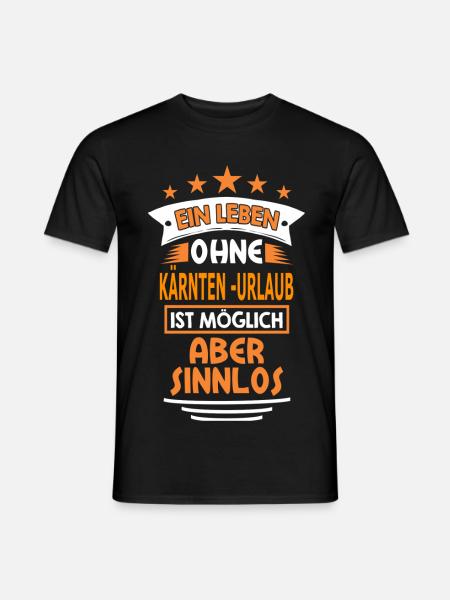 KÄRNTEN -URLAUB - Männer T-Shirt - Schwarz