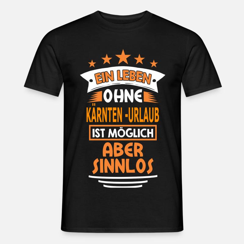 KÄRNTEN -URLAUB - Männer T-Shirt - Schwarz