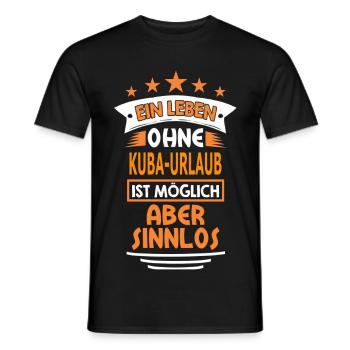 KUBA-URLAUB - Männer T-Shirt - Schwarz - Vorne - AI Model Male 178 light (178cm)