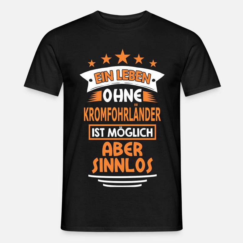 KROMFOHRLÄNDER - Männer T-Shirt - Schwarz