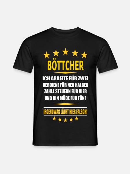 BÖTTCHER - Männer T-Shirt - Schwarz