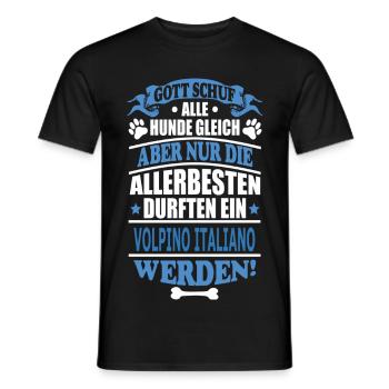 VOLPINO ITALIANO - Männer T-Shirt - Schwarz - Vorne - AI Model Male 178 light (178cm)