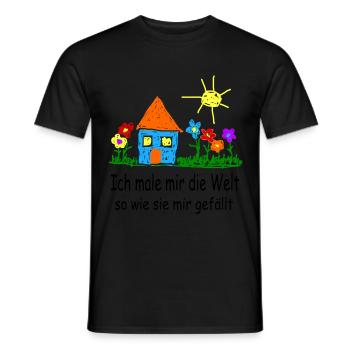 Ich mal mir die Welt - Männer T-Shirt - Schwarz - Vorne - AI Model Male 178 light (178cm)