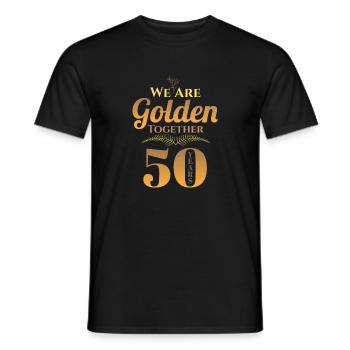 Goldhochzeit 50 Jahre verheiratet Geschenk - Männer T-Shirt - Schwarz - Vorne - AI Model Male 178 light (178cm)