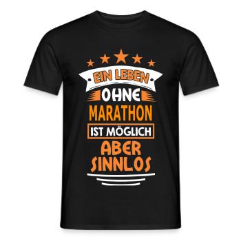 marathon - Männer T-Shirt - Schwarz - Vorne - AI Model Male 178 light (178cm)