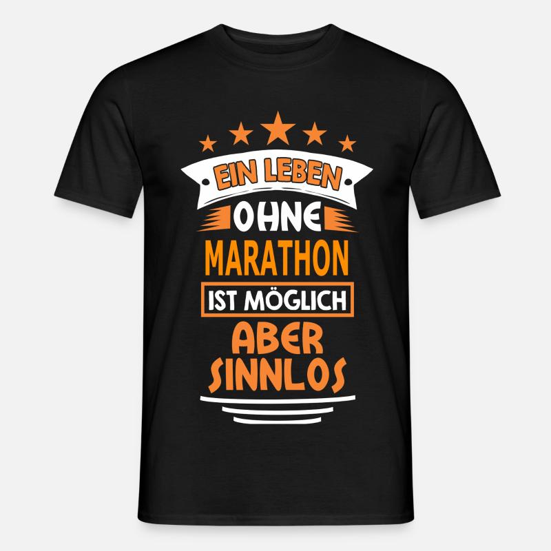 marathon - Männer T-Shirt - Schwarz