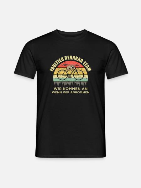 Faultier Rennrad Team Retro Vintage Radfahrer Bike - Männer T-Shirt - Schwarz