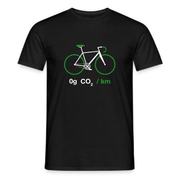 Cyclist Road Bike Environmental Protection Climate Climate Protection - Men's T-Shirt - black - Front - AI Model Male 178 light (178cm)