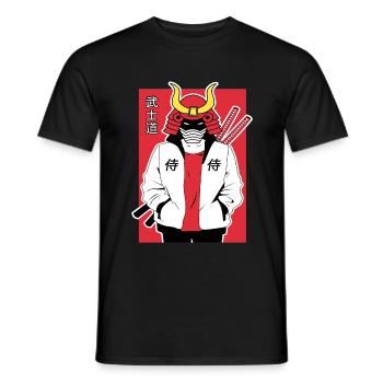 Samurai Warrior Anime - Männer T-Shirt - Schwarz - Vorne - AI Model Male 178 light (178cm)
