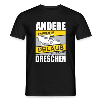 Ich fahre dreschen Mähdrescher Landwirt Spruch - Männer T-Shirt - Schwarz - Vorne - AI Model Male 178 light (178cm)
