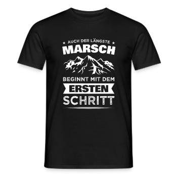 Cooler Berg Wander Spruch Alpen Berge Geschenk - Männer T-Shirt - Schwarz - Vorne - AI Model Male 178 light (178cm)