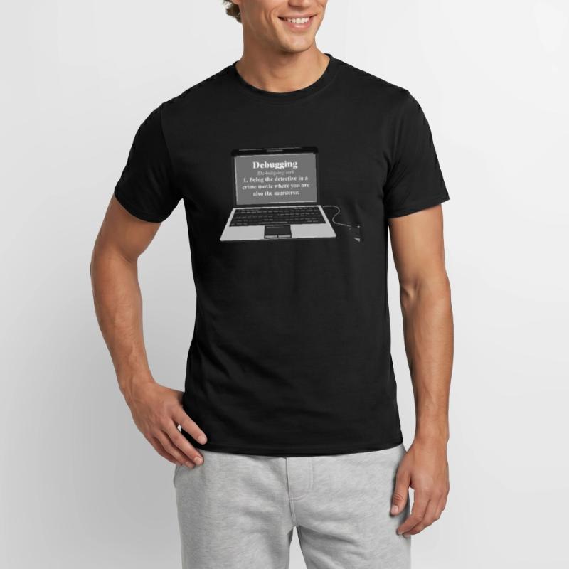 Funny Computer Debugging Programmer Design Men's T-Shirt