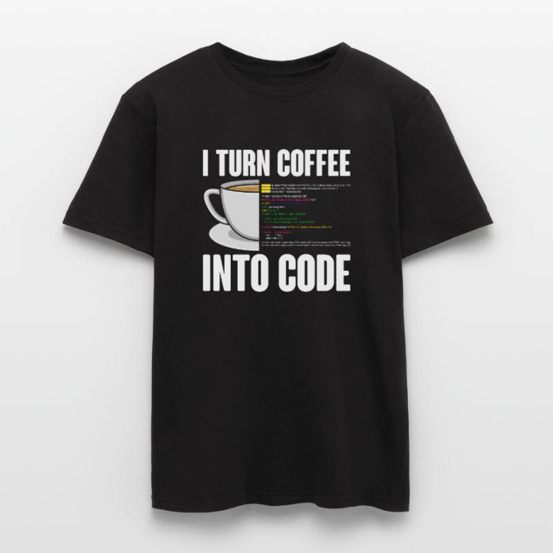 Lustiges Computer Kaffee Programmierer Design Männer T-Shirt