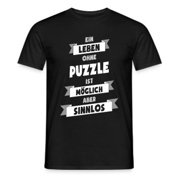 Puzzle Spruch Lustige Sprüche - Männer T-Shirt - Schwarz - Vorne - AI Model Male 178 light (178cm)