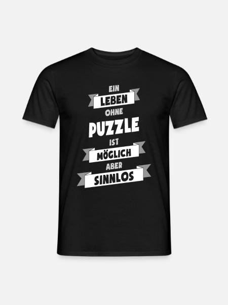 Puzzle Spruch Lustige Sprüche - Männer T-Shirt - Schwarz
