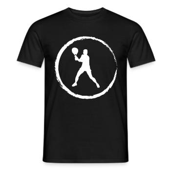 Cricle and Tennis - (2) - Men's T-Shirt - black - Front - AI Model Male 178 light (178cm)