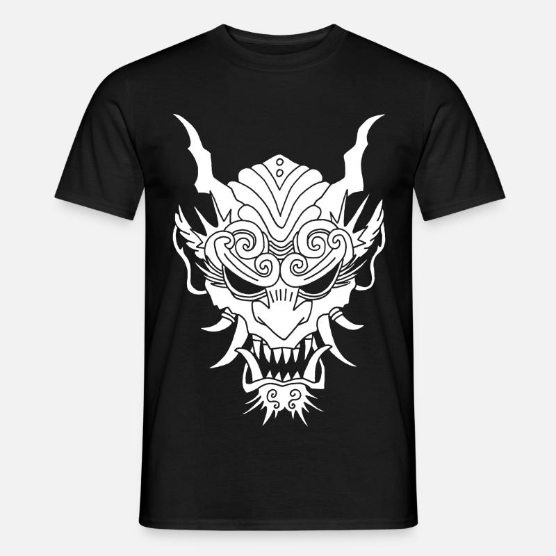 weißer Gothic-Dämon - Männer T-Shirt - Schwarz