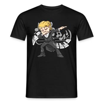 Klavierspielerin Pianistin Klavier Mädchen - Männer T-Shirt - Schwarz - Vorne - AI Model Male 178 light (178cm)