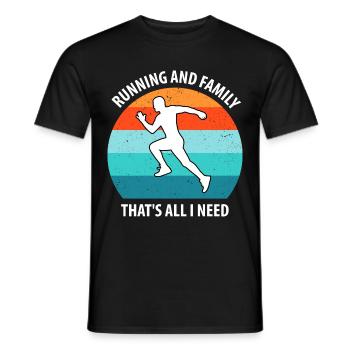 Faire du jogging - T-shirt homme - noir - Devant - AI Model Male 178 light (178cm)