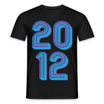 2012 Geburtsjahr | Farben änderbar - Männer T-Shirt - Schwarz - Vorne - AI Model Male 178 light (178cm)