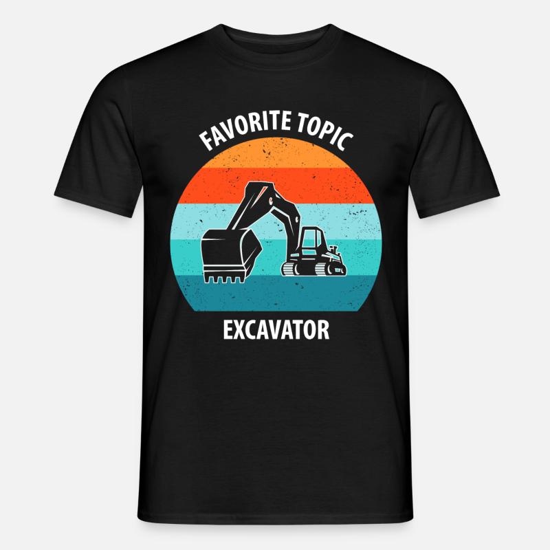 Bagger Baggerfahrer Baggerwagen - Männer T-Shirt - Schwarz