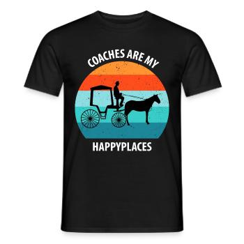 Coachman Carriage Horse-drawn carriage Carriage - Men's T-Shirt - black - Front - AI Model Male 178 light (178cm)