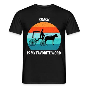 Coachman Carriage Horse-drawn carriage Carriage - Men's T-Shirt - black - Front - AI Model Male 178 light (178cm)