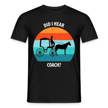 Coachman Carriage Horse-drawn carriage Carriage - Men's T-Shirt - black - Front - AI Model Male 178 light (178cm)