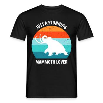 Drôle de mammouth de l’âge de pierre de l’âge de glace Design préhistorique - T-shirt homme - noir - Devant - AI Model Male 178 light (178cm)